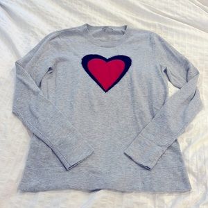 Halogen Graphic Heart Sweater size S